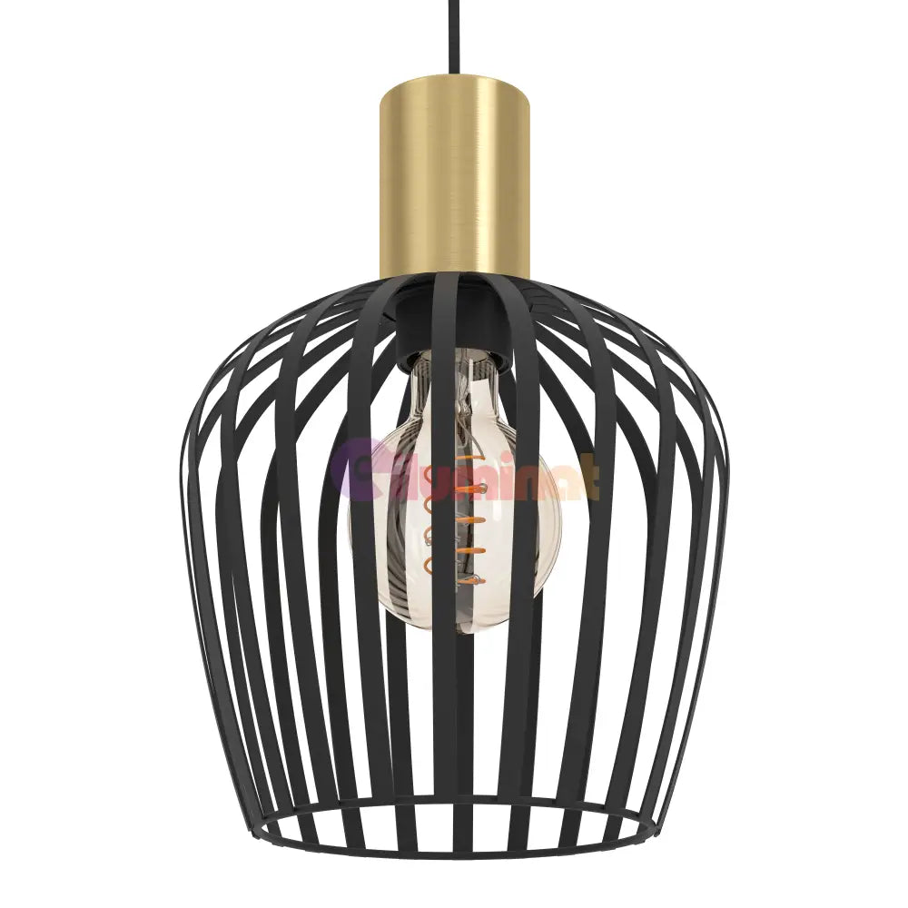 Lustra Suspendata EMPOLI Black & Gold 110CM NEGRU + AURIU / VINTAGE SI RETRO DESIGN / 110CM Chandeliers