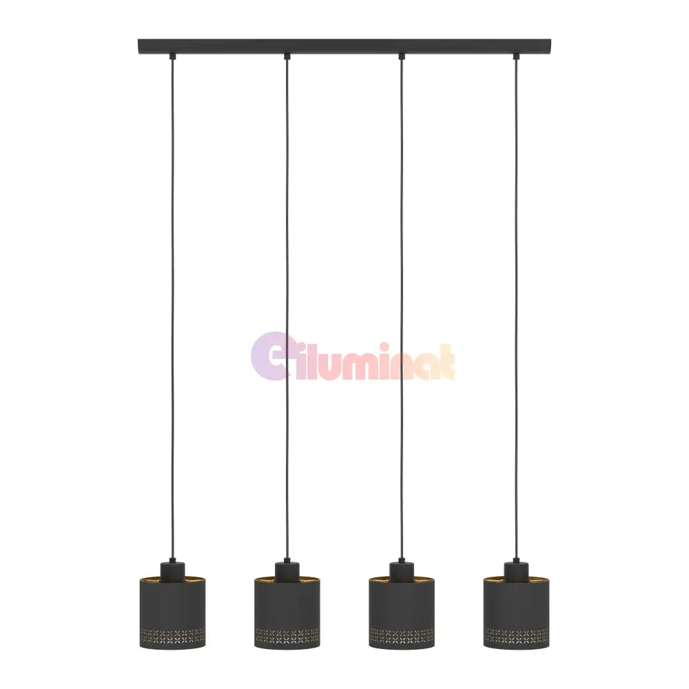 Lustra Suspendata ESTEPERRA Black & Gold 110CM NEAGRA / VINTAGE SI RETRO DESIGN / 110CM Chandeliers
