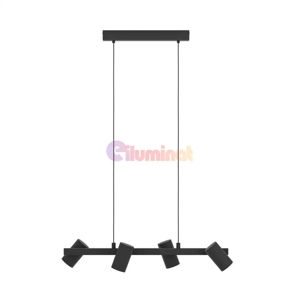 Lustra Suspendata GATUELA 1 Black 110CM NEAGRA / VINTAGE SI RETRO DESIGN / 110CM Chandeliers