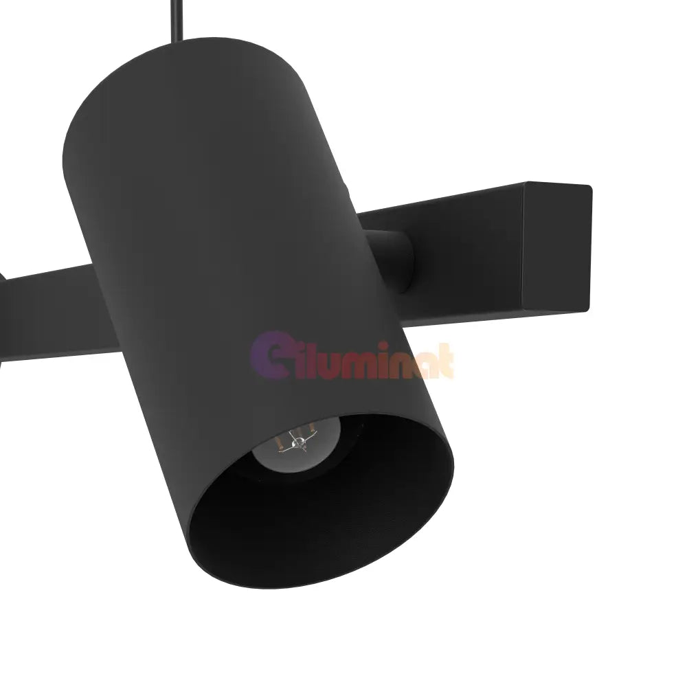 Lustra Suspendata GATUELA 1 Black 110CM NEAGRA / VINTAGE SI RETRO DESIGN / 110CM Chandeliers