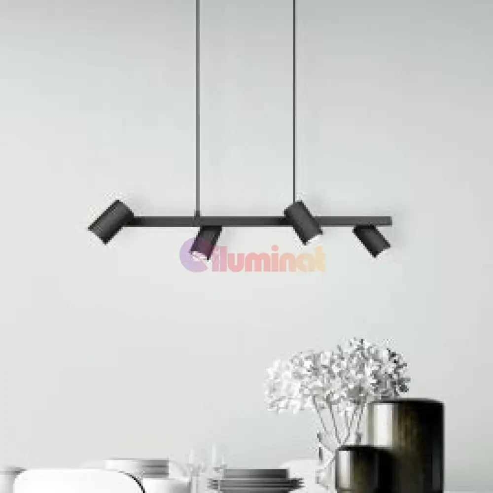 Lustra Suspendata GATUELA 1 Black 110CM NEAGRA / VINTAGE SI RETRO DESIGN / 110CM Chandeliers