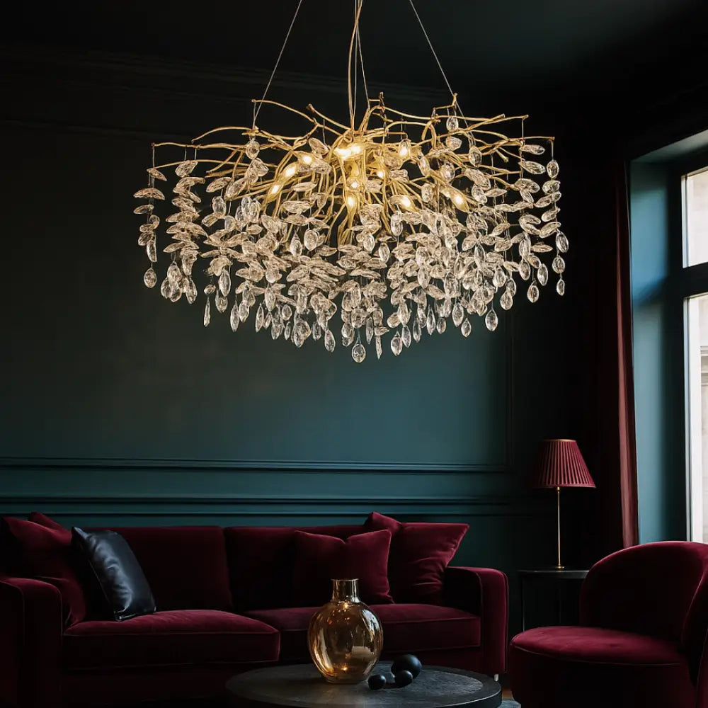 Lustra Suspendata Gold Klara E14 Chandeliers Crystal