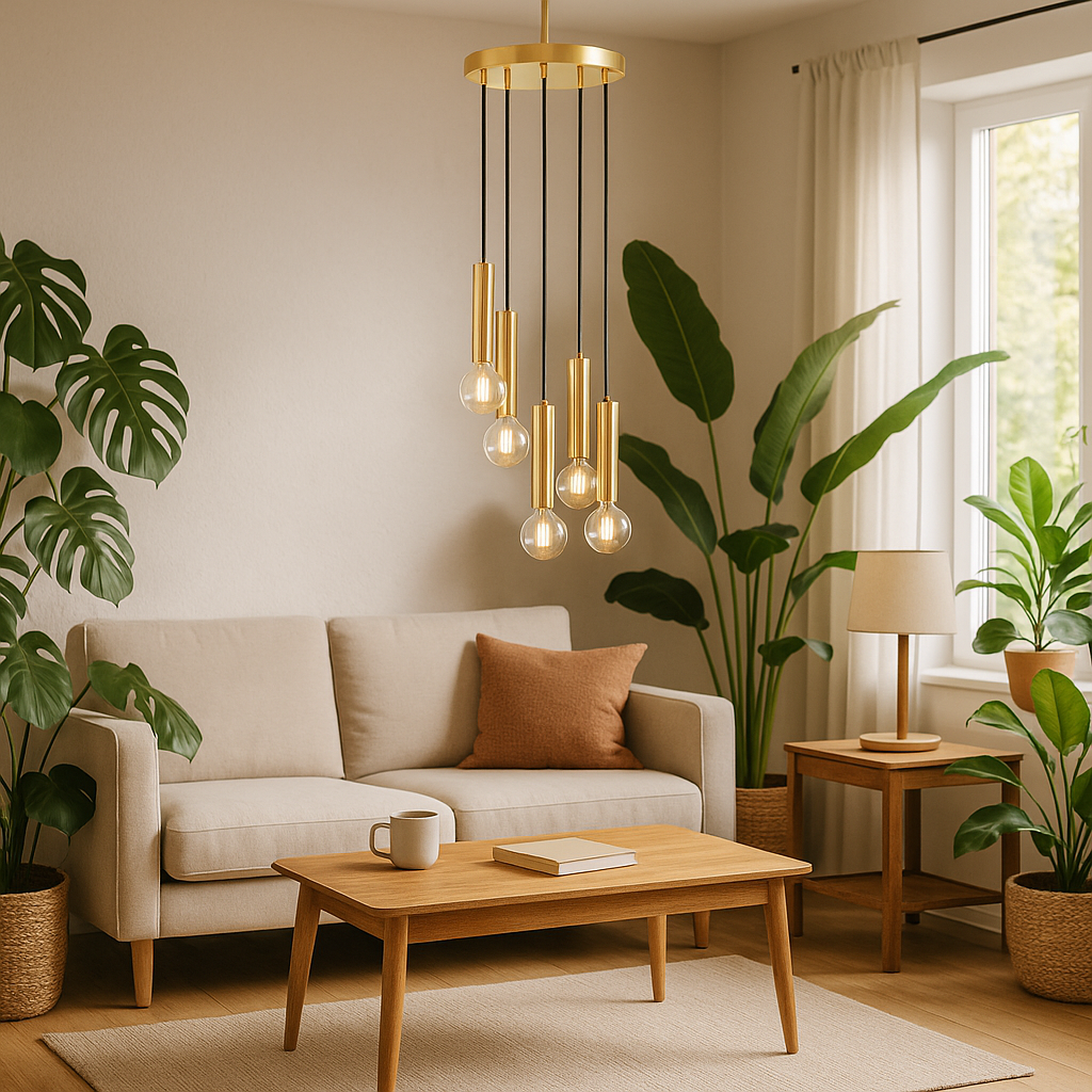 Lustra Suspendata 5 GOLDEN DROP AURIE / SUSPENDATE Chandeliers