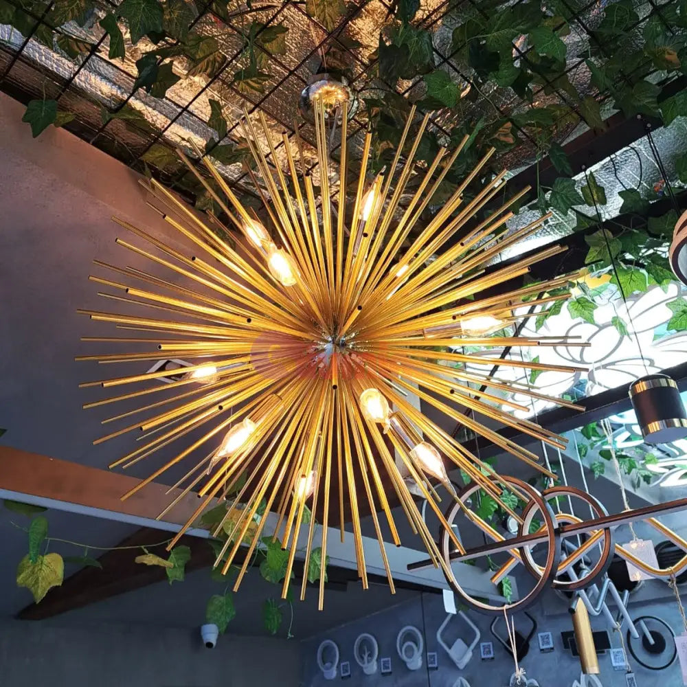 Lustra Suspendata Golden Sun Chandeliers