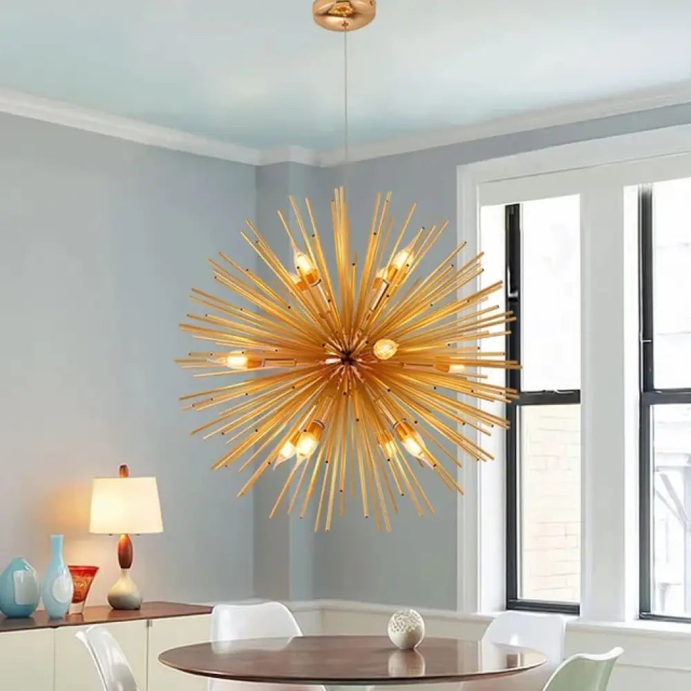 Lustra Suspendata Golden Sun Chandeliers