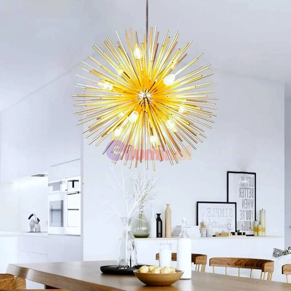 Lustra Suspendata Golden Sun Chandeliers