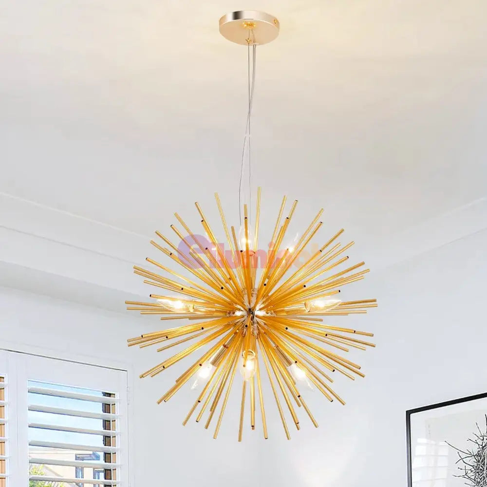 Lustra Suspendata Golden Sun Chandeliers