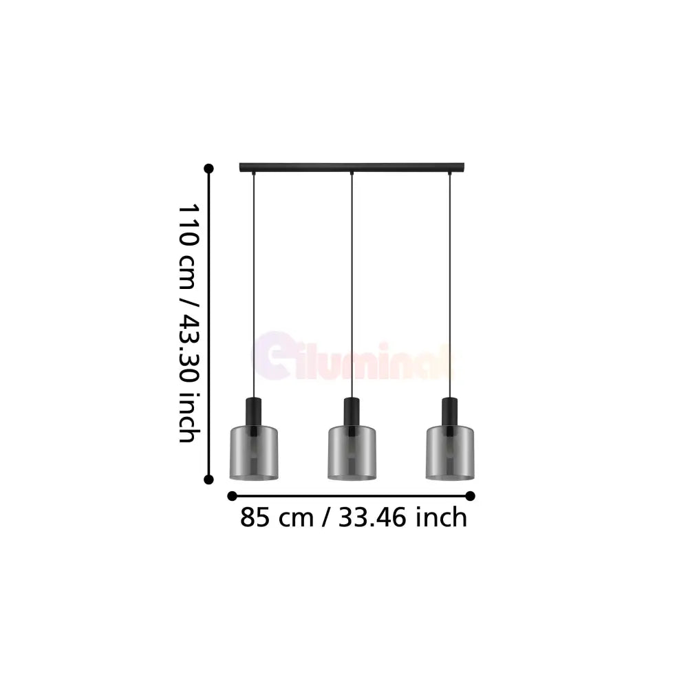 Lustra Suspendata GOROSIBA Black Eglo Chandeliers