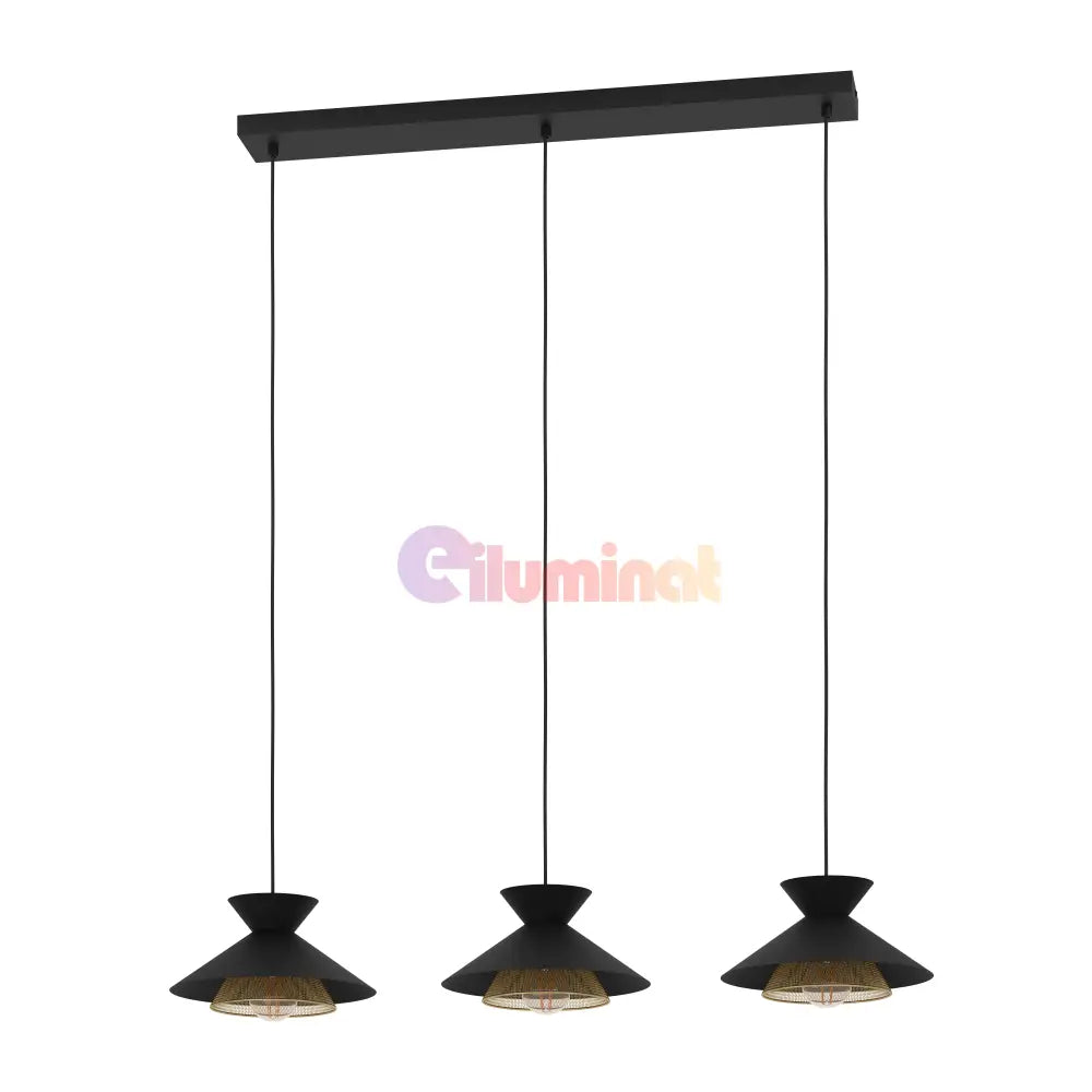 Lustra Suspendata GRIZEDALE Black 110CM NEAGRA / VINTAGE SI RETRO DESIGN / 110CM Chandeliers