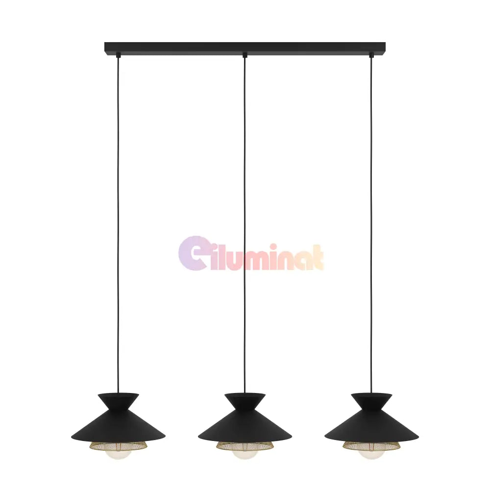 Lustra Suspendata GRIZEDALE Black 110CM NEAGRA / VINTAGE SI RETRO DESIGN / 110CM Chandeliers