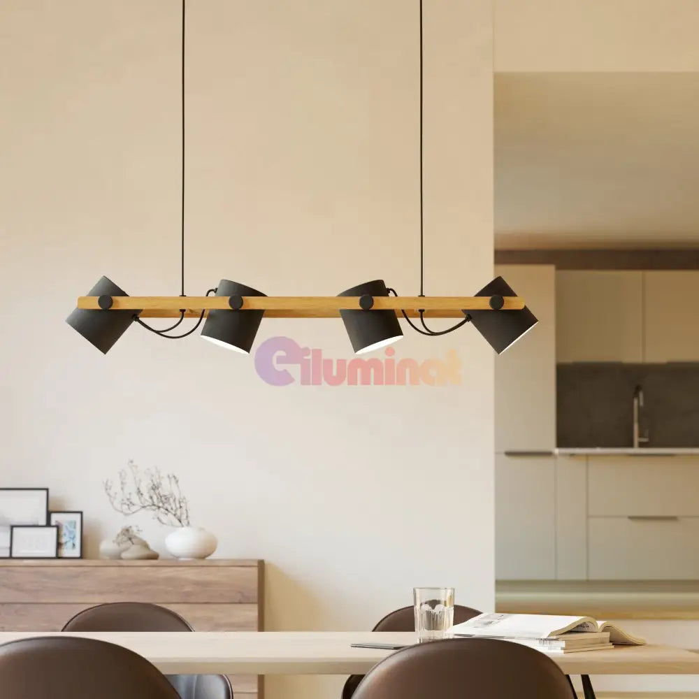 Lustra Suspendata HORNWOOD 110CM NEAGRA / SUSPENDATE / 110CM Chandeliers