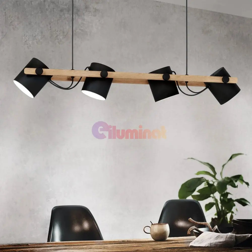 Lustra Suspendata HORNWOOD 110CM NEAGRA / SUSPENDATE / 110CM Chandeliers
