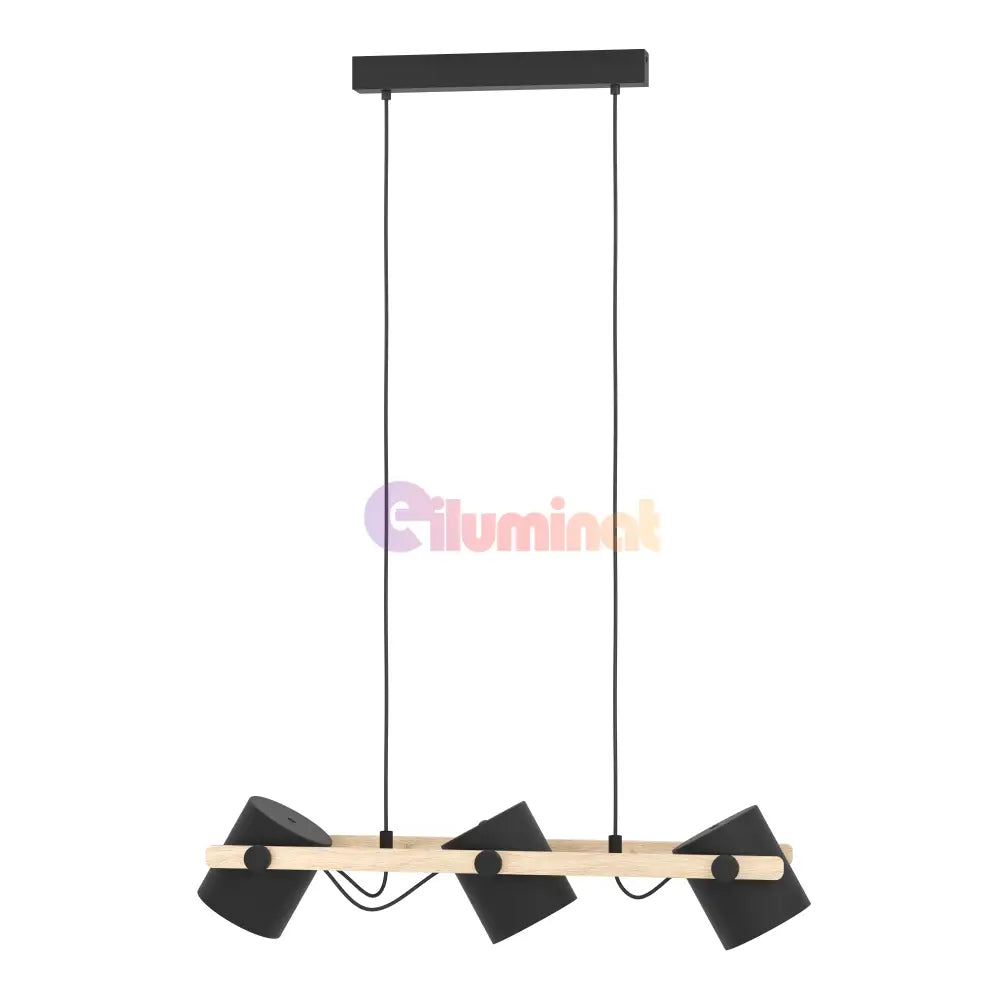 Lustra Suspendata HORNWOOD Black 110CM NEAGRA / VINTAGE SI RETRO DESIGN / 110CM Chandeliers