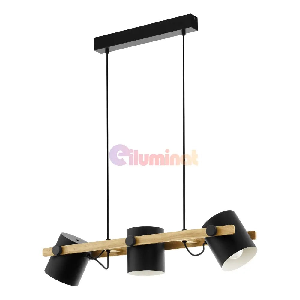 Lustra Suspendata HORNWOOD Black 110CM NEAGRA / VINTAGE SI RETRO DESIGN / 110CM Chandeliers