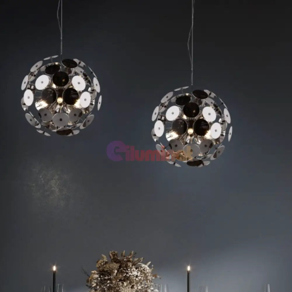 Lustra Disco 6xE14 Suspendata CHROME / SUSPENDATE Lighting Fixtures