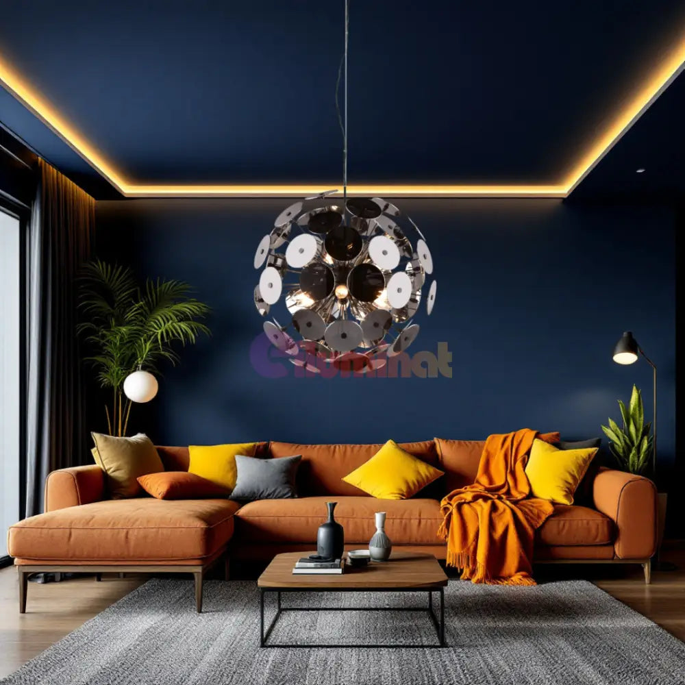 Lustra Disco 6xE14 Suspendata CHROME / SUSPENDATE Lighting Fixtures