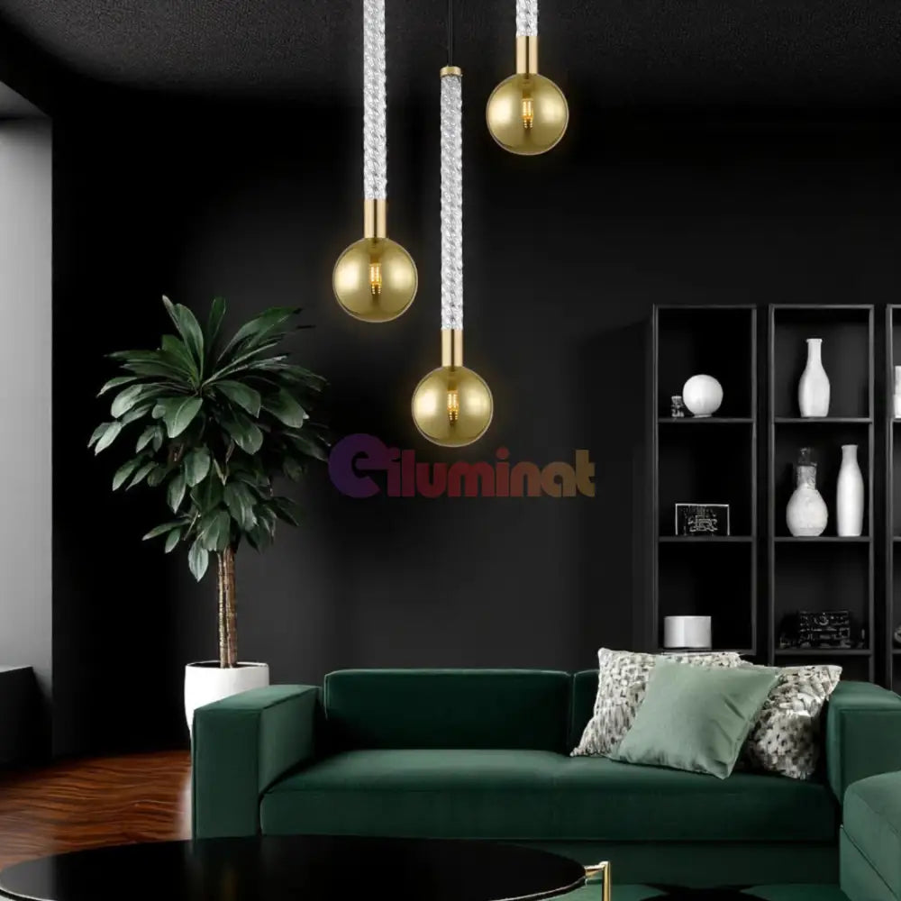 Lustra LED Suspendata 3xG9 Gold VintaLux AURIE / ABAJUR Chandeliers