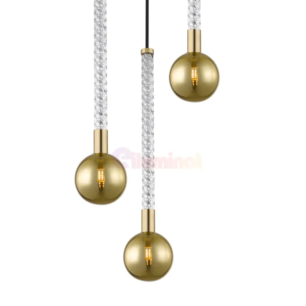 Lustra LED Suspendata 3xG9 Gold VintaLux AURIE / ABAJUR Chandeliers