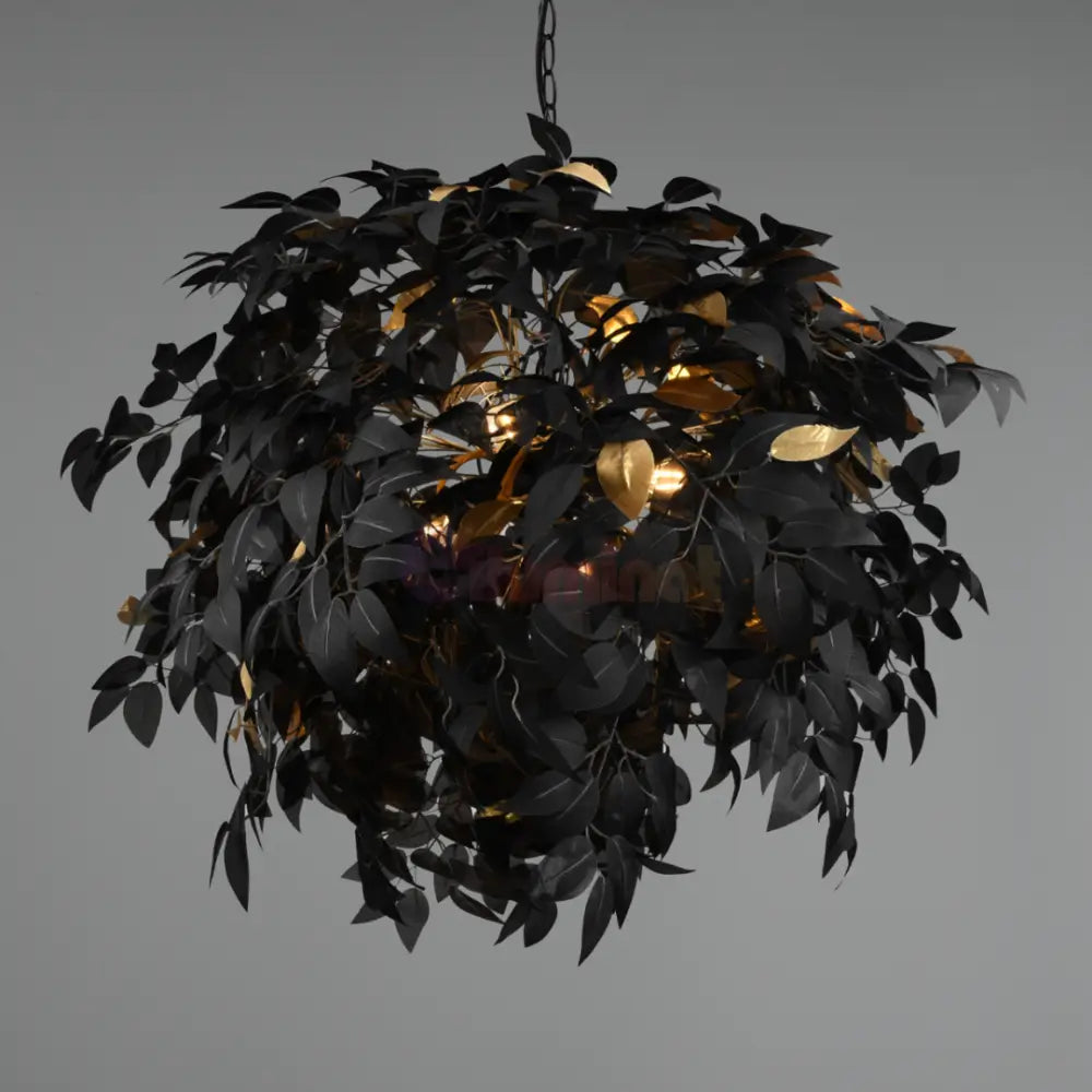 Lustra Suspendata 4xE14 LEAVY Black NEAGRA Lighting Fixtures