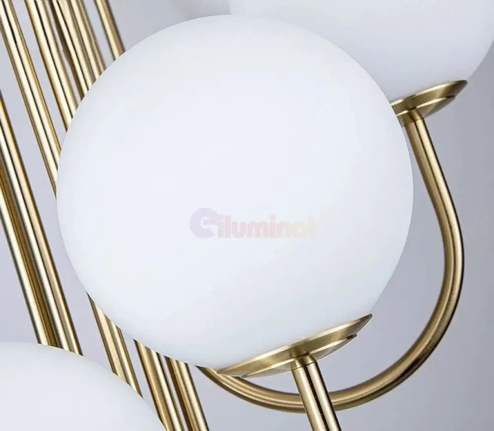 Lustra Suspendata Mini FUBRI Gold Abajur Mat AURIE / ABAJUR / 5 Chandeliers