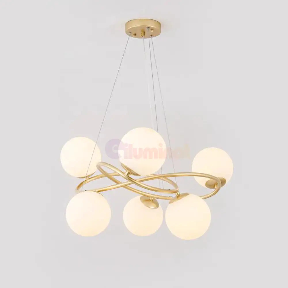 Lustra Suspendata Mini VELURA Gold Abajur Mat Chandeliers
