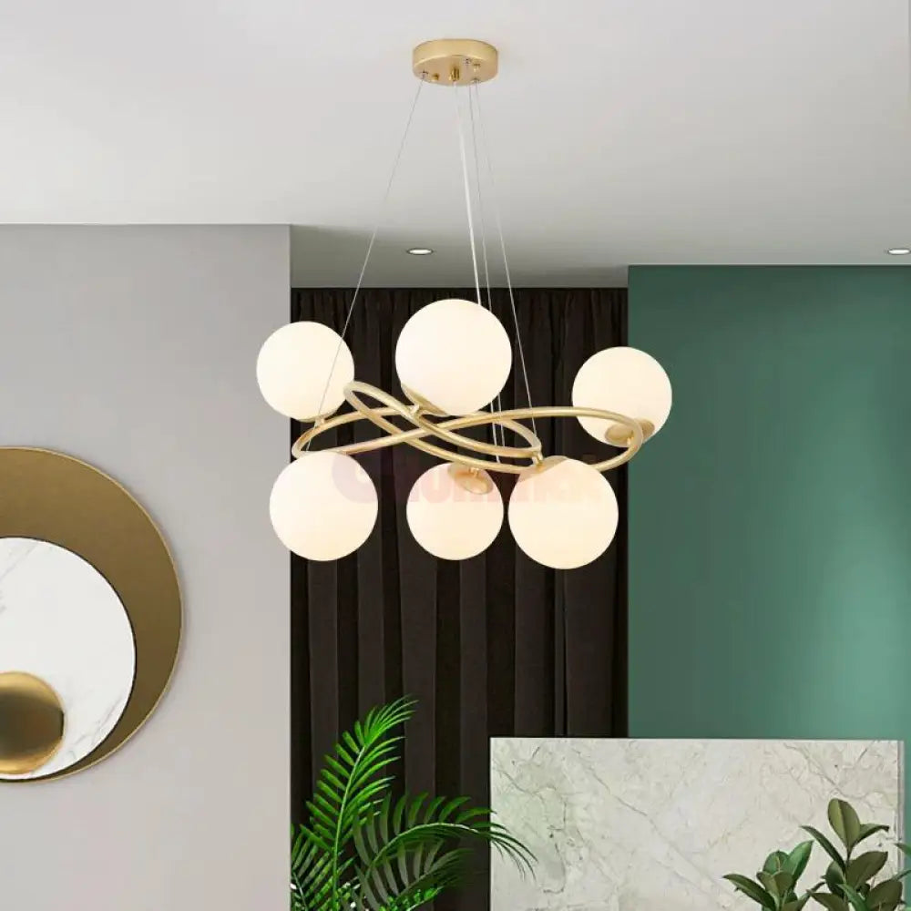Lustra Suspendata Mini VELURA Gold Abajur Mat Chandeliers