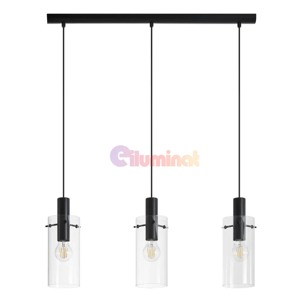 Lustra Suspendata MONTEFINO Black 110CM NEAGRA / VINTAGE SI RETRO DESIGN / 110CM Chandeliers