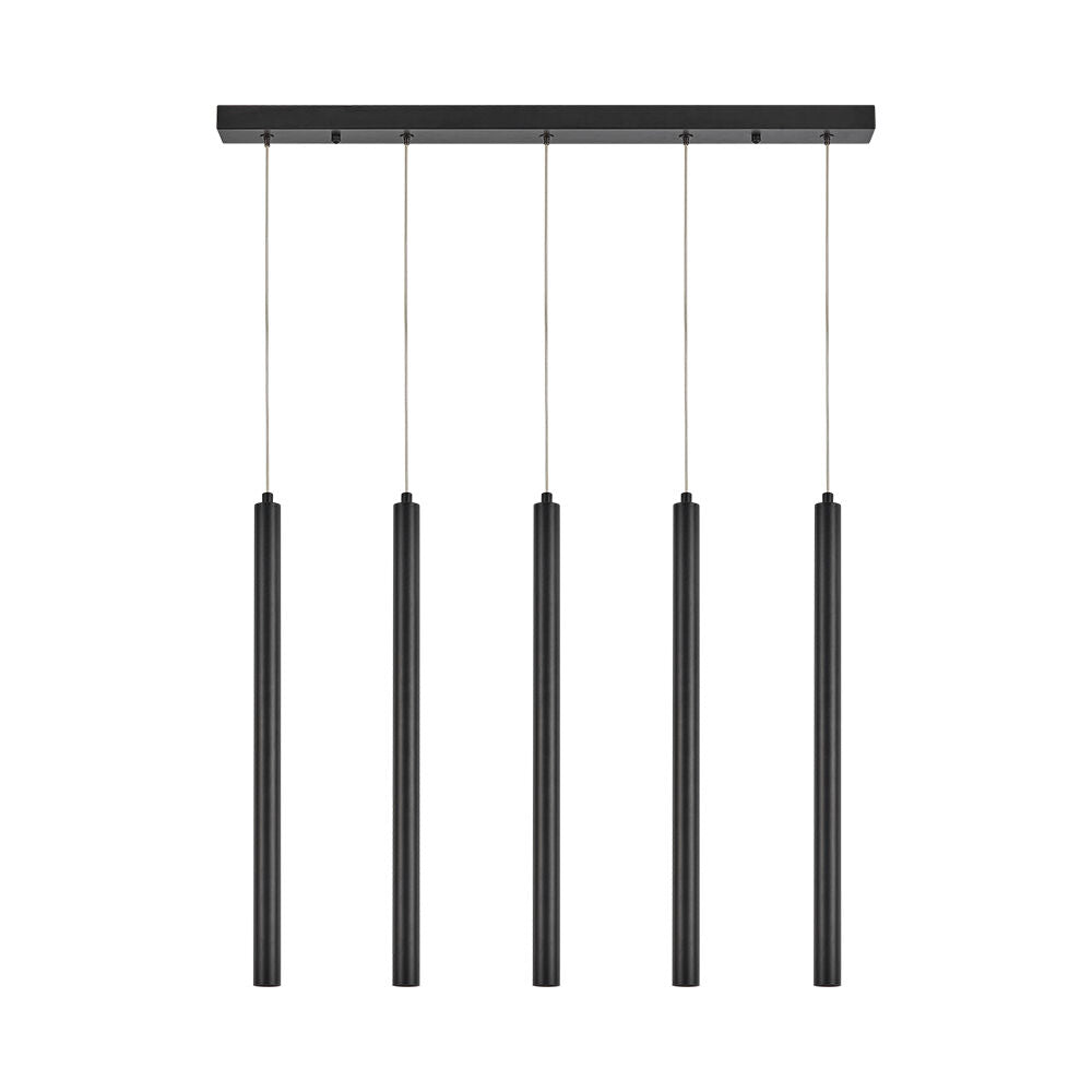 Lustra Suspendata ORION BLACK Liniara 5xG9 NEAGRA / SUSPENDATE Chandeliers