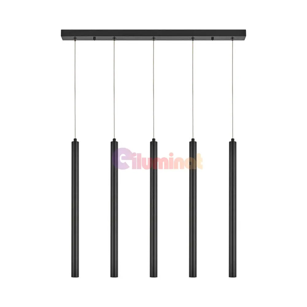 Lustra Suspendata ORION BLACK Liniara 5xG9 NEAGRA / SUSPENDATE Chandeliers