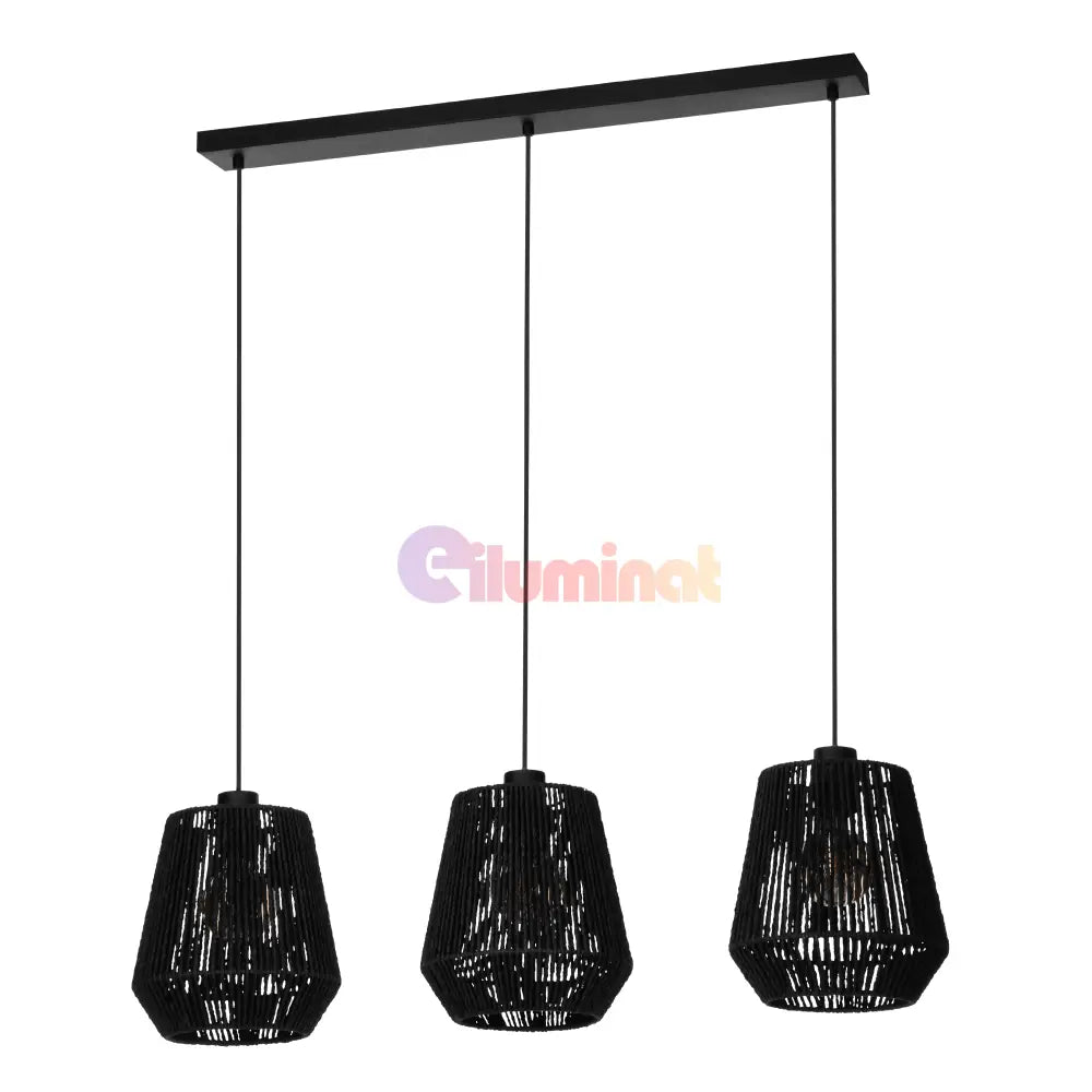 Lustra Suspendata PERSLEY Black 110CM NEAGRA / VINTAGE SI RETRO DESIGN / 110CM Chandeliers