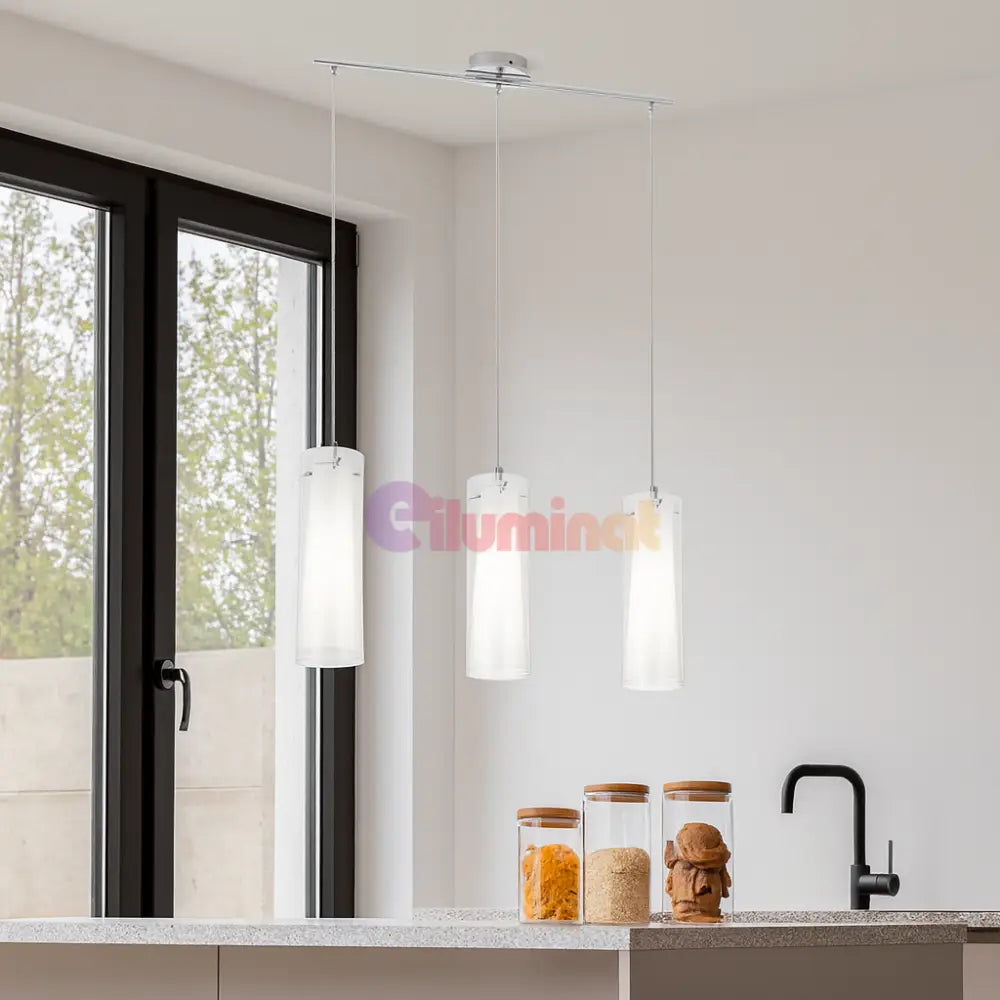 Lustra Suspendata PINTO Silver 110CM ARGINTIE / VINTAGE SI RETRO DESIGN / 110CM Chandeliers