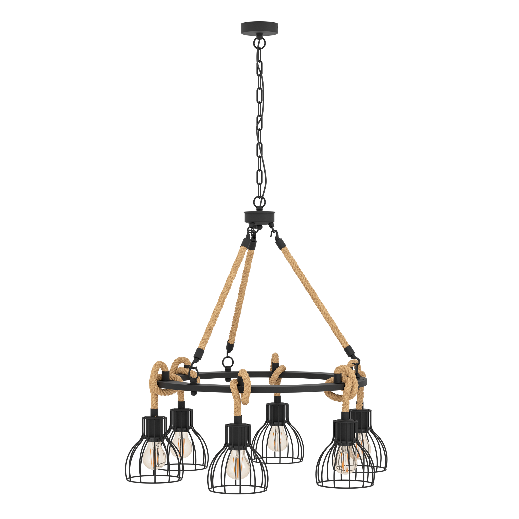 Lustra Suspendata RAMPSIDE EGLO 43194 NEGRU / VINTAGE Lighting Fixtures