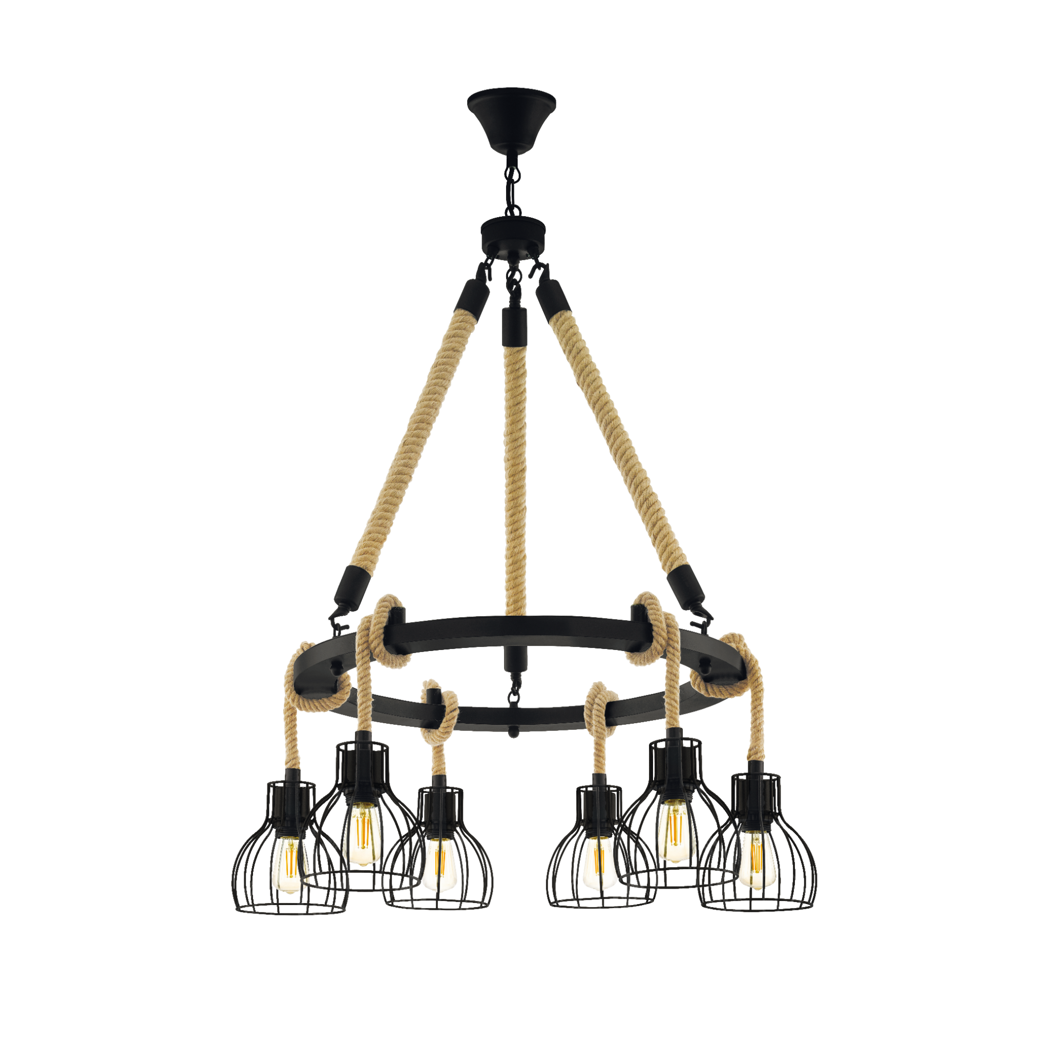 Lustra Suspendata RAMPSIDE EGLO 43194 NEGRU / VINTAGE Lighting Fixtures