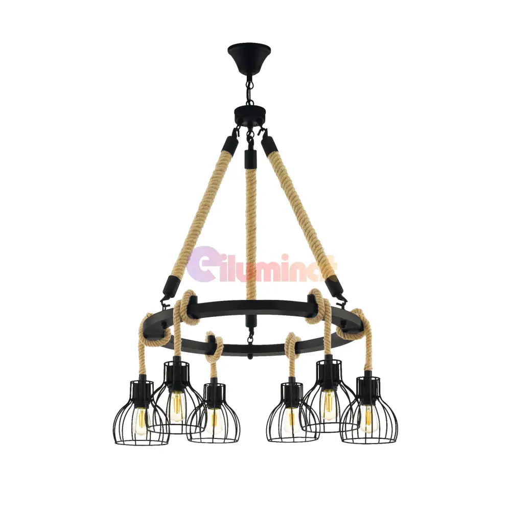 Lustra Suspendata RAMPSIDE EGLO 43194 NEGRU / VINTAGE Lighting Fixtures