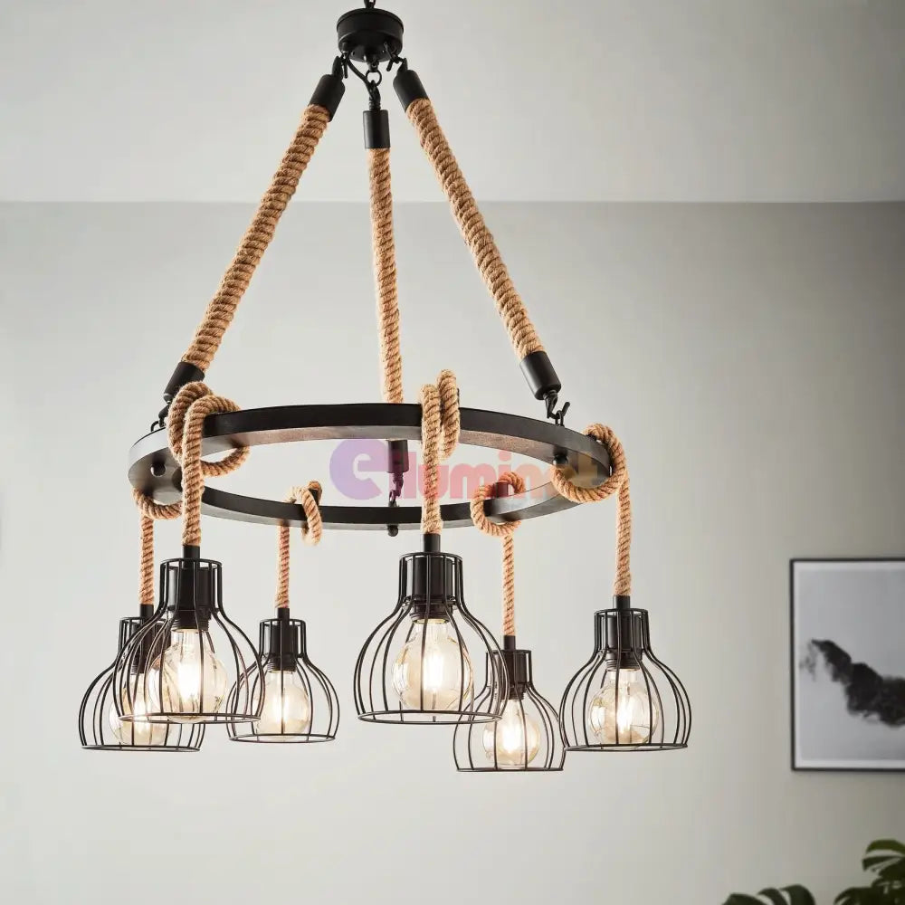Lustra Suspendata RAMPSIDE EGLO 43194 NEGRU / VINTAGE Lighting Fixtures