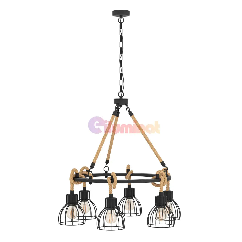 Lustra Suspendata RAMPSIDE EGLO 43194 NEGRU / VINTAGE Lighting Fixtures