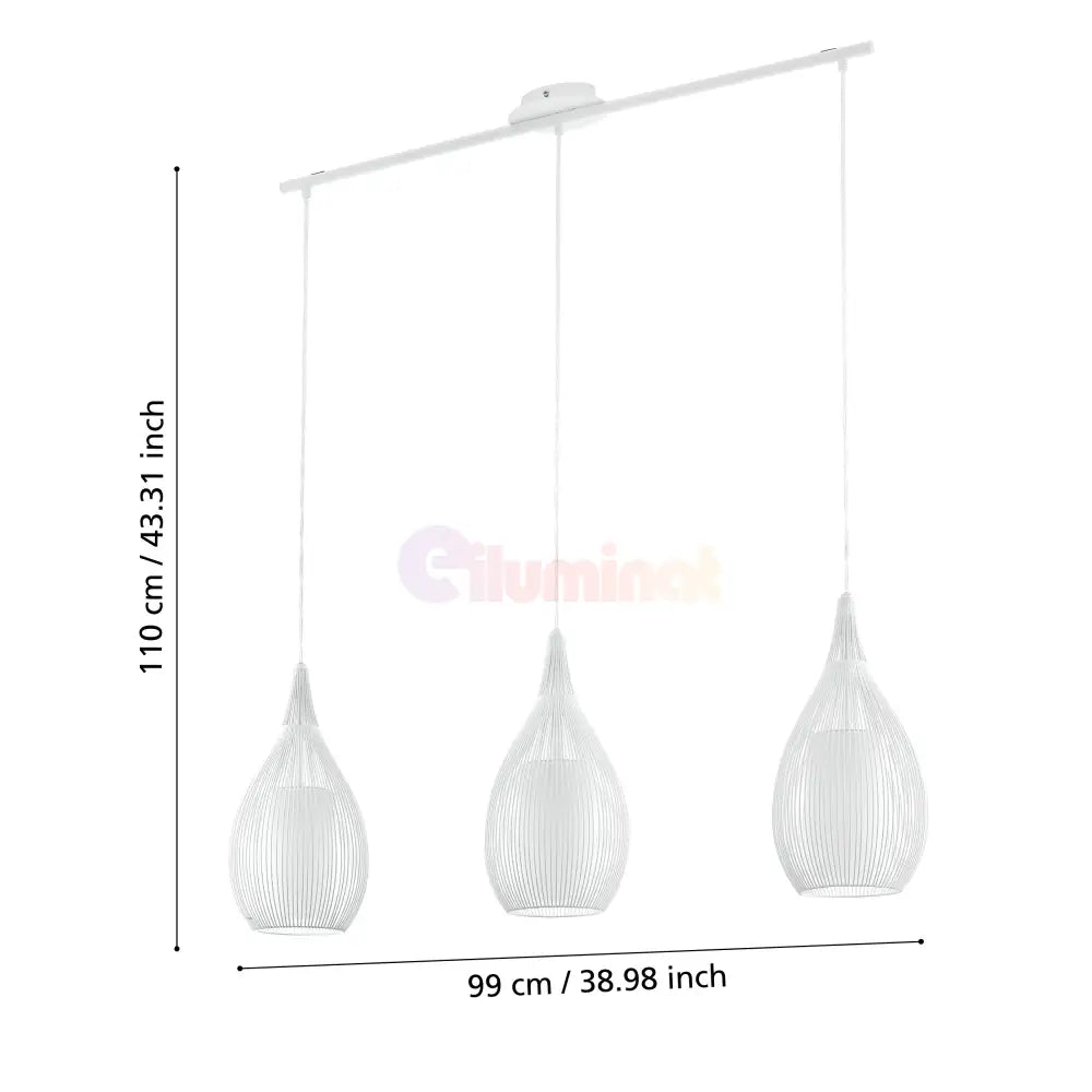 Lustra Suspendata RAZONI White 110CM ALBA / ABAJUR / 110CM Chandeliers