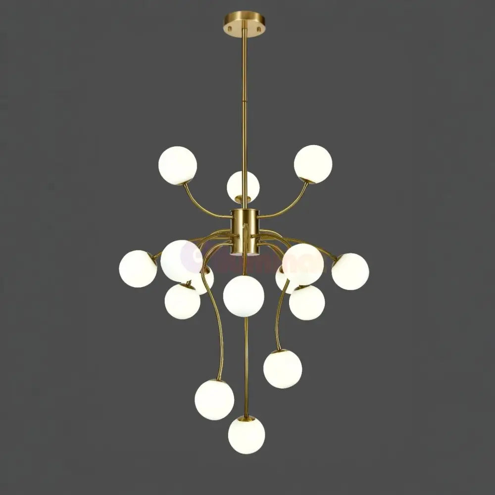 Lustra Suspendata REVSA Gold Abajur Mat 15xG9 Chandeliers