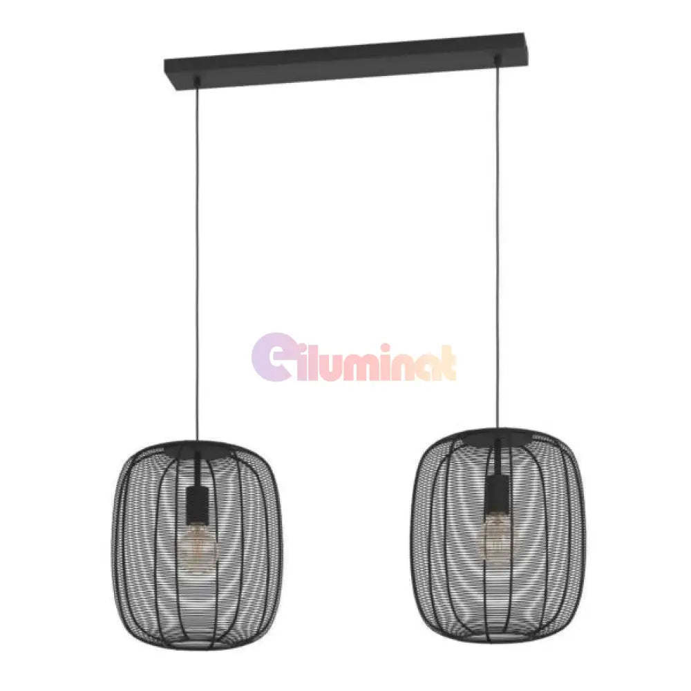 Lustra Suspendata RINROE Black 110CM NEAGRA / VINTAGE SI RETRO DESIGN / 110CM Chandeliers