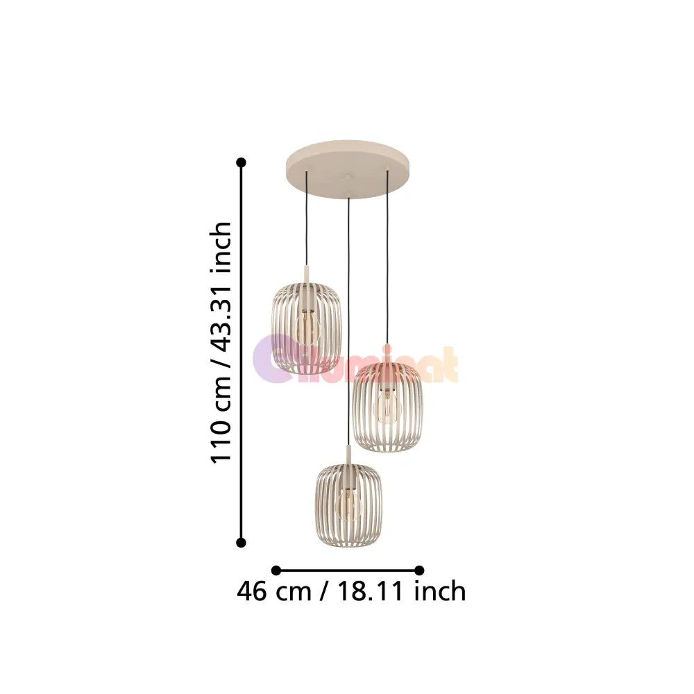 Lustra Suspendata ROMAZZINA 110CM CREM / SUSPENDATE / 110CM Chandeliers