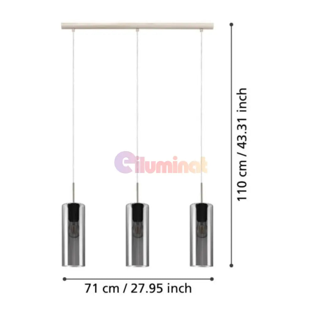 Lustra Suspendata SELVINO Silver 110CM ARGINTIE / SUSPENDATE / 110CM Chandeliers