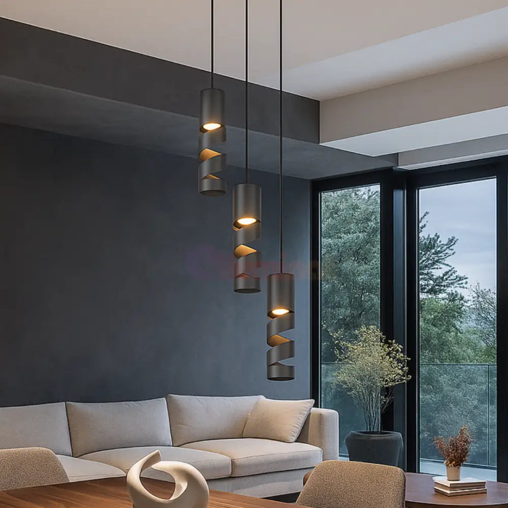 Lustra Suspendata STREAM Black NEAGRA / SUSPENDATE Chandeliers