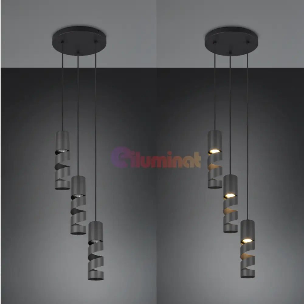 Lustra Suspendata STREAM Black NEAGRA / SUSPENDATE Chandeliers