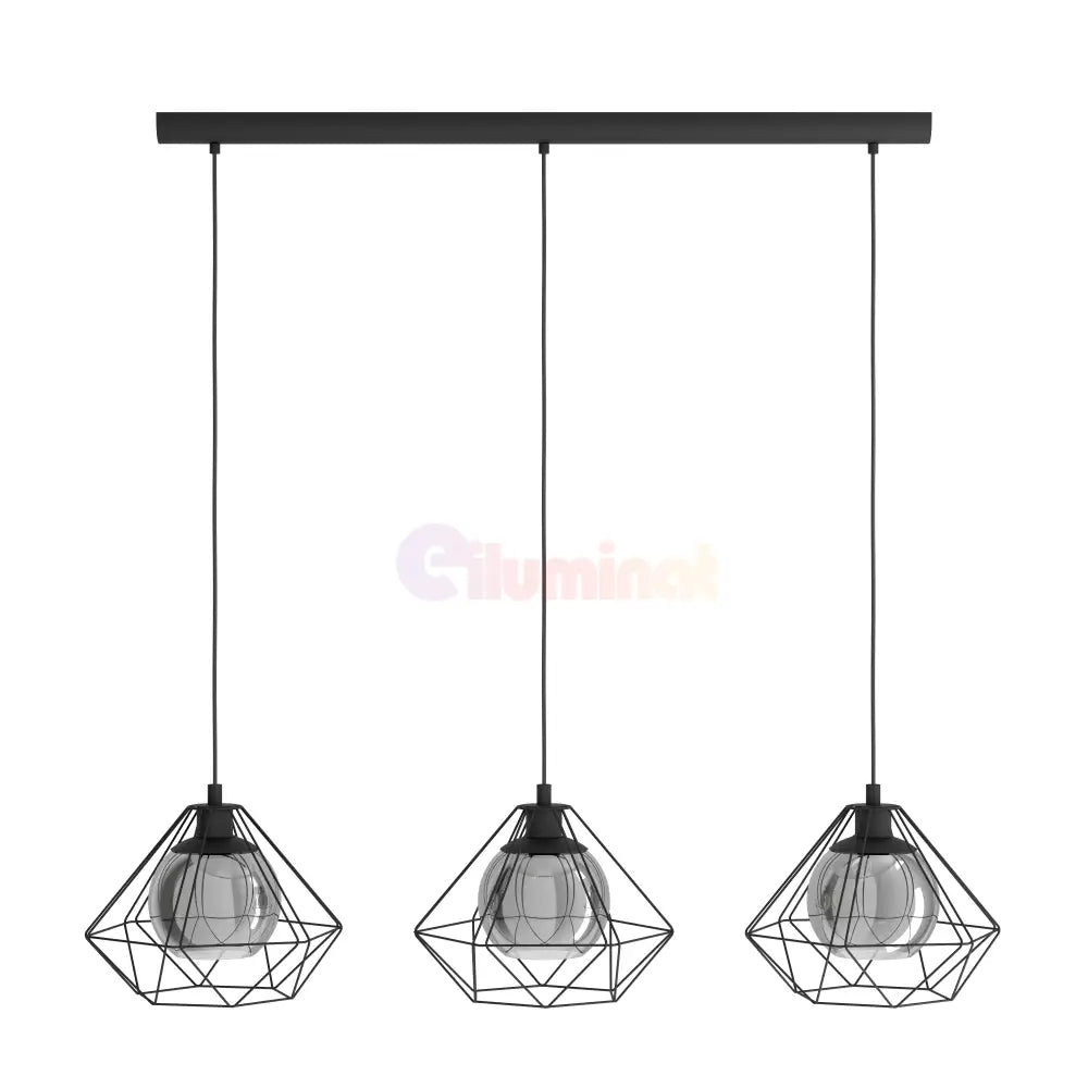 Lustra Suspendata VERNHAM Black Eglo Chandeliers