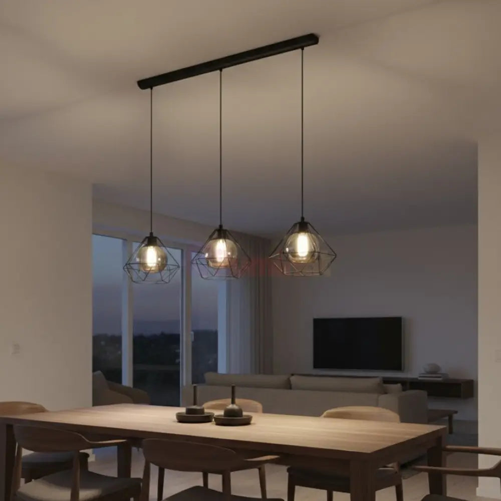 Lustra Suspendata VERNHAM Black Eglo Chandeliers