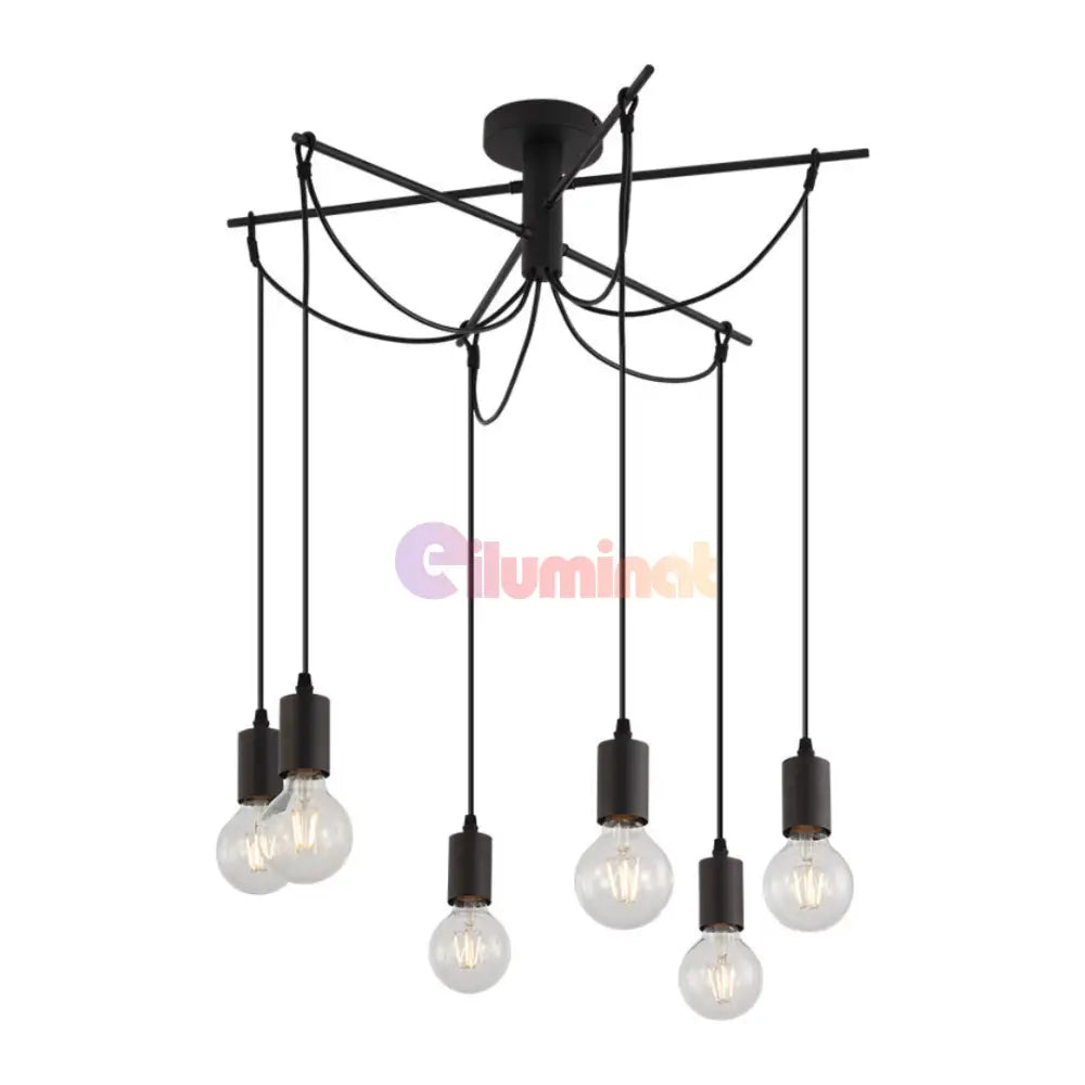 Lustra Suspendata Abajur 6xE27 Black NEAGRA / ABAJUR Chandeliers