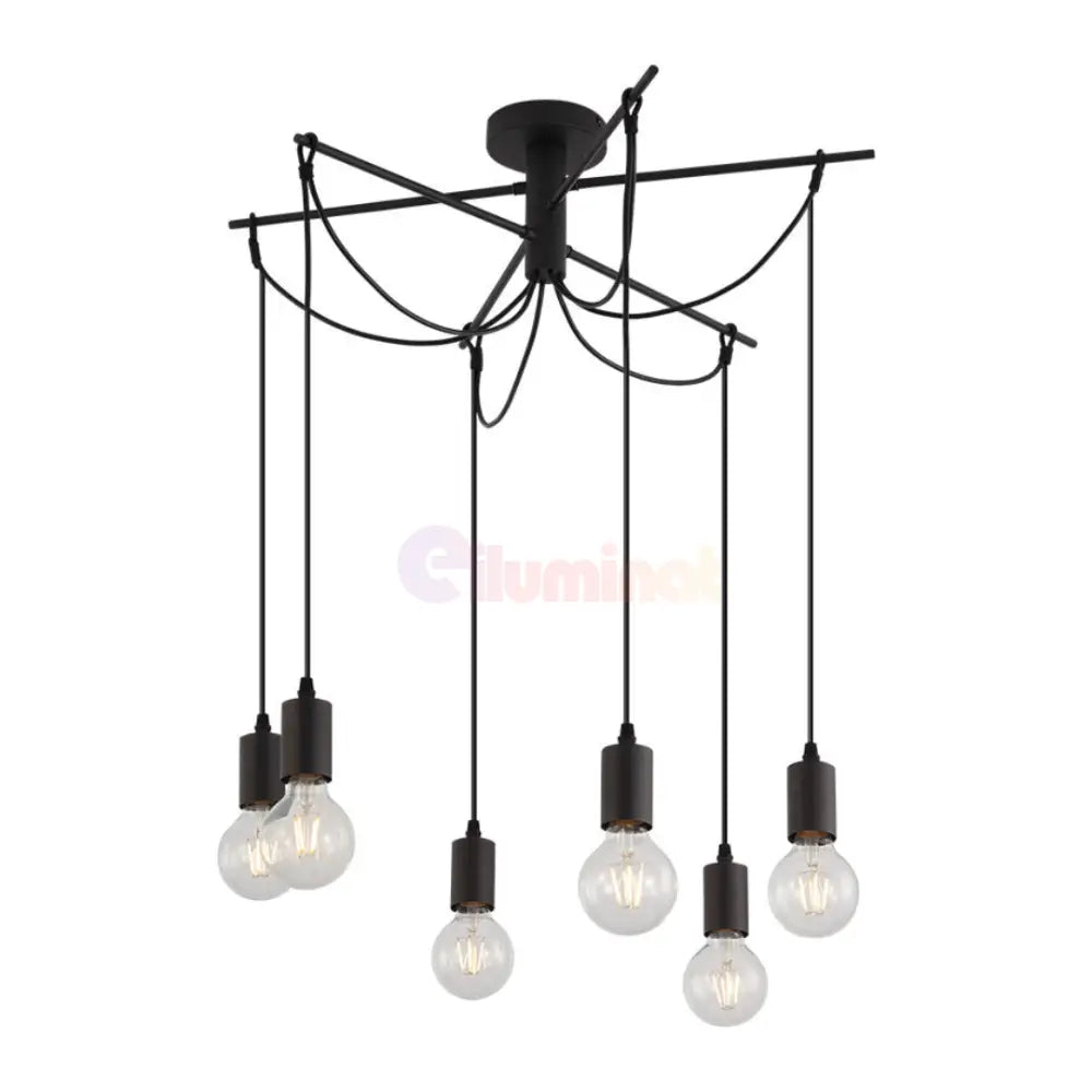 Lustra Suspendata Abajur 6xE27 Black NEAGRA / ABAJUR Chandeliers