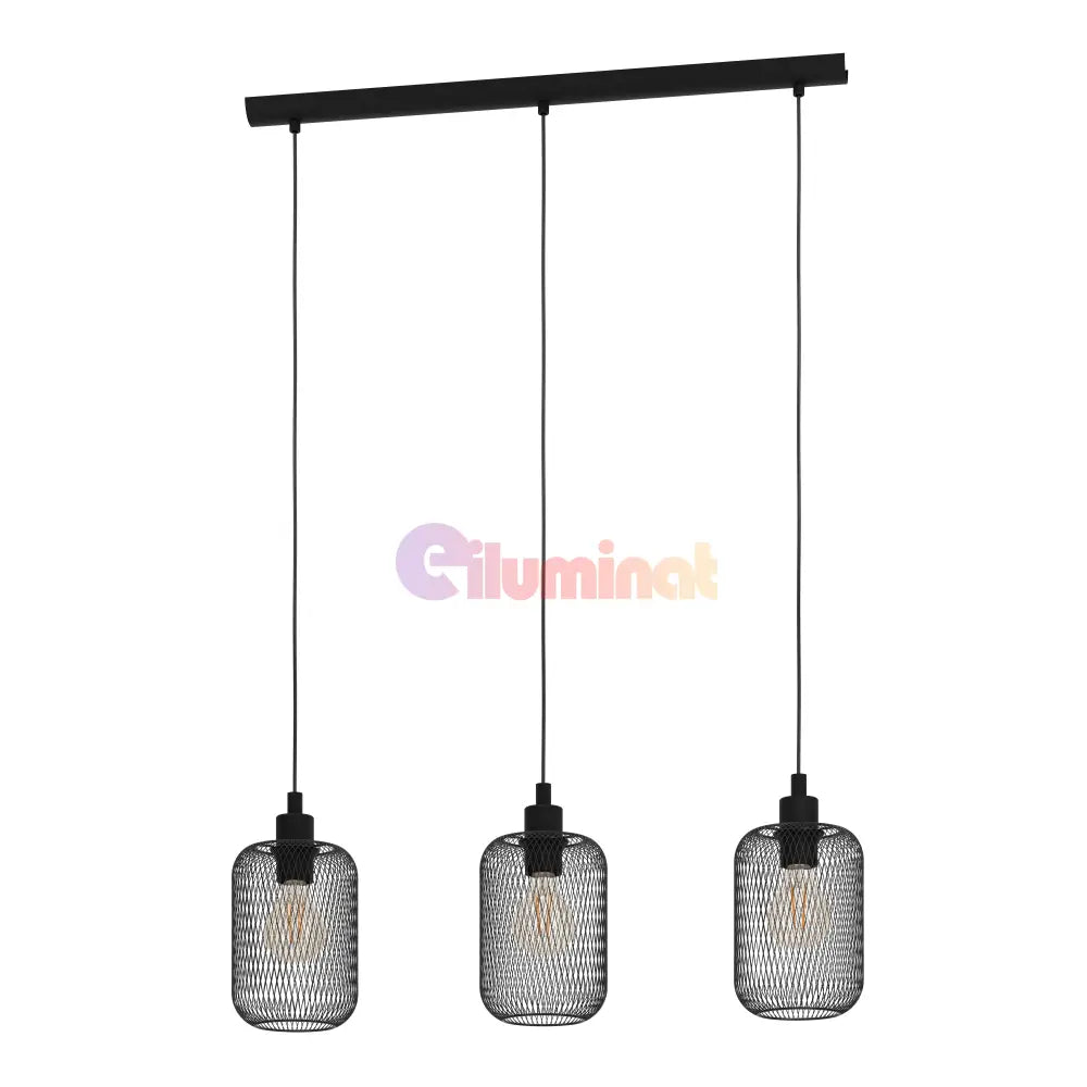 Lustra Suspendata WRINGTON Black 110CM NEAGRA / VINTAGE SI RETRO DESIGN / 110CM Chandeliers