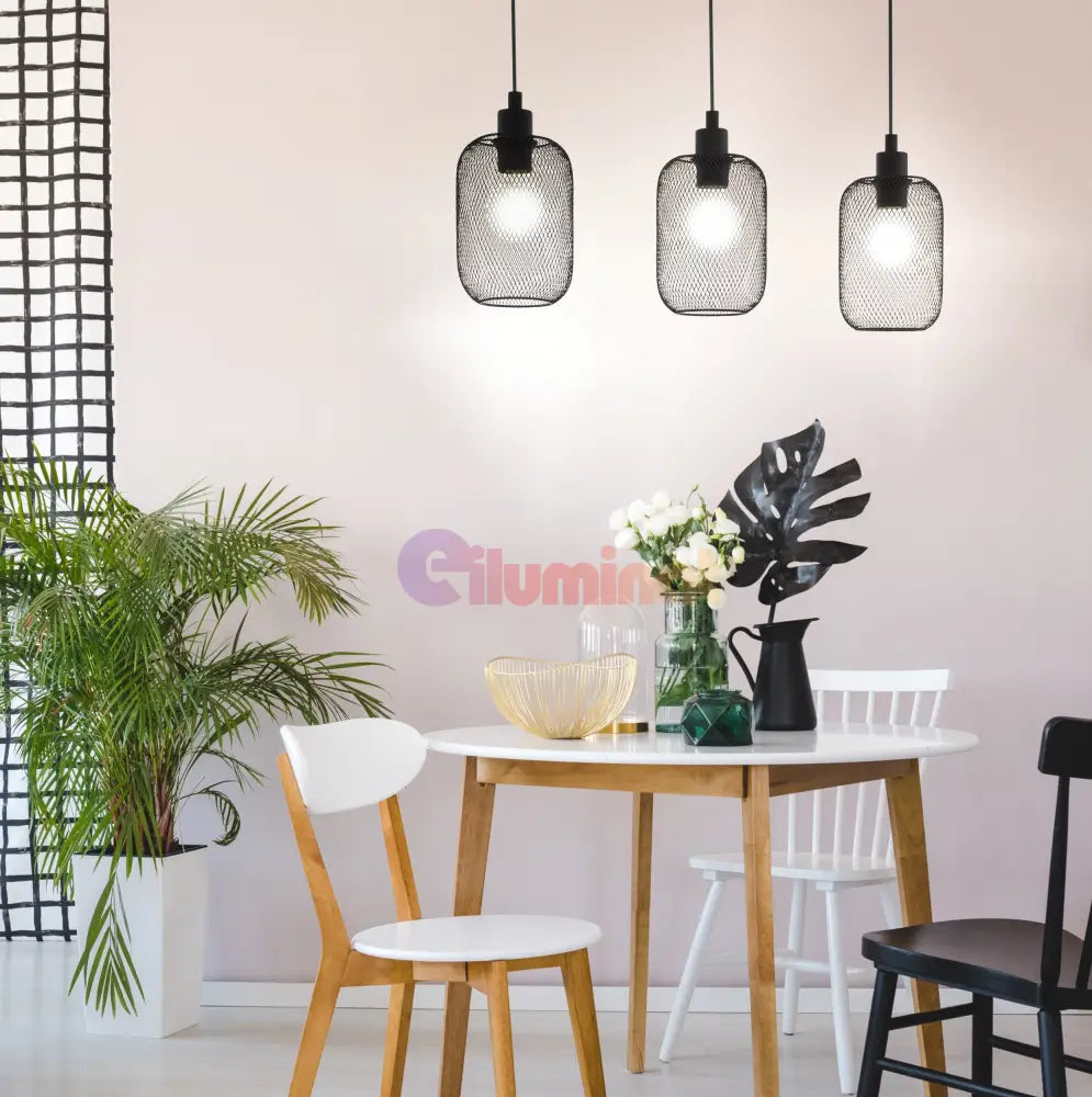 Lustra Suspendata WRINGTON Black 110CM NEAGRA / VINTAGE SI RETRO DESIGN / 110CM Chandeliers