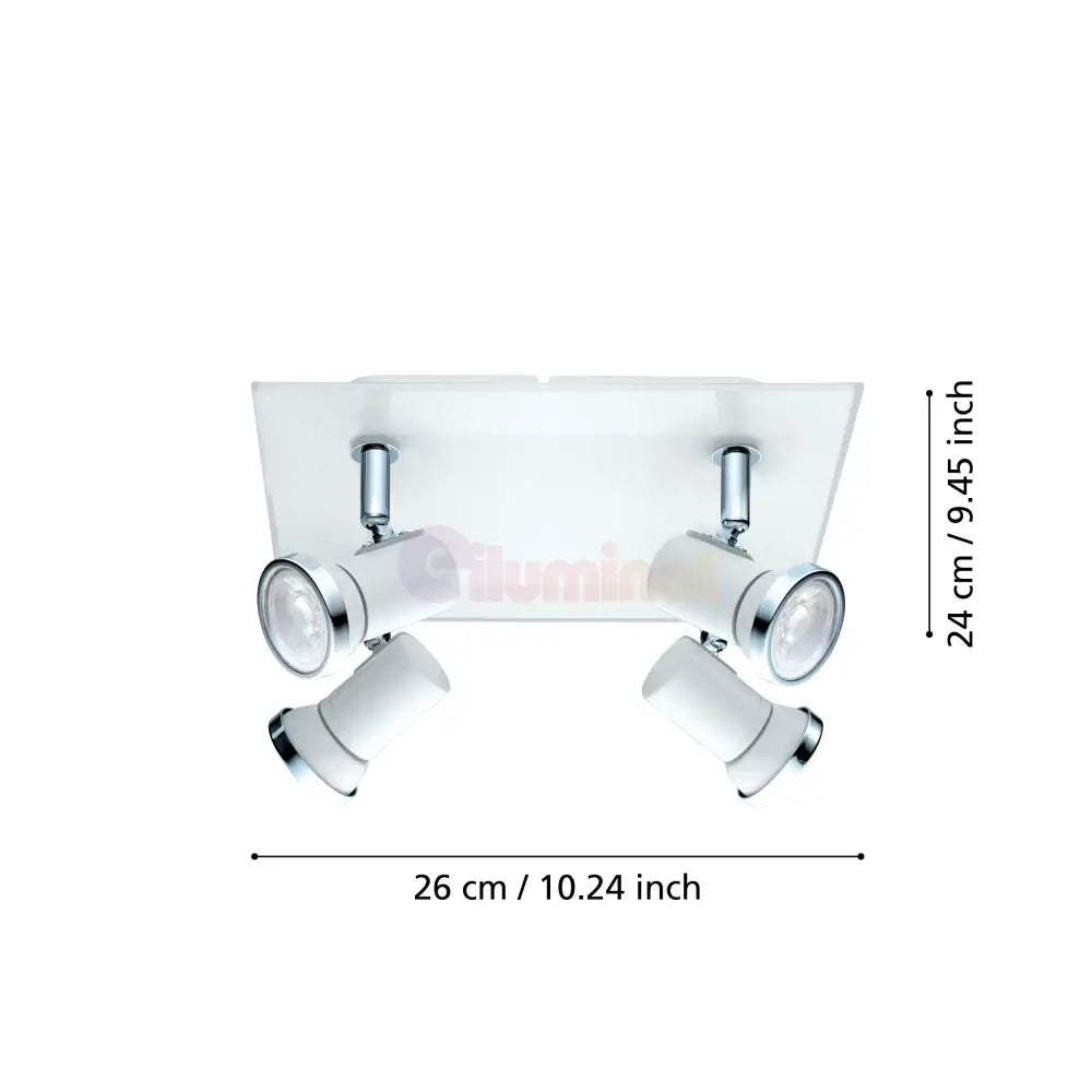 Lustra TAMARA 1 cu 4 Spoturi 26CM Eglo 26CM / APLICA PERETE / TAVAN Chandeliers